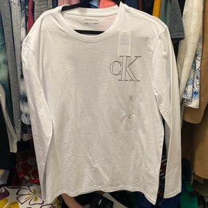 Calvin Klein white cotton long sleeve